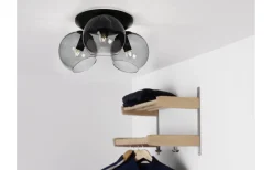 Hall & Trappa|Sovrum<Cottex Capella Plafond 3L 37cm Svart/Rök