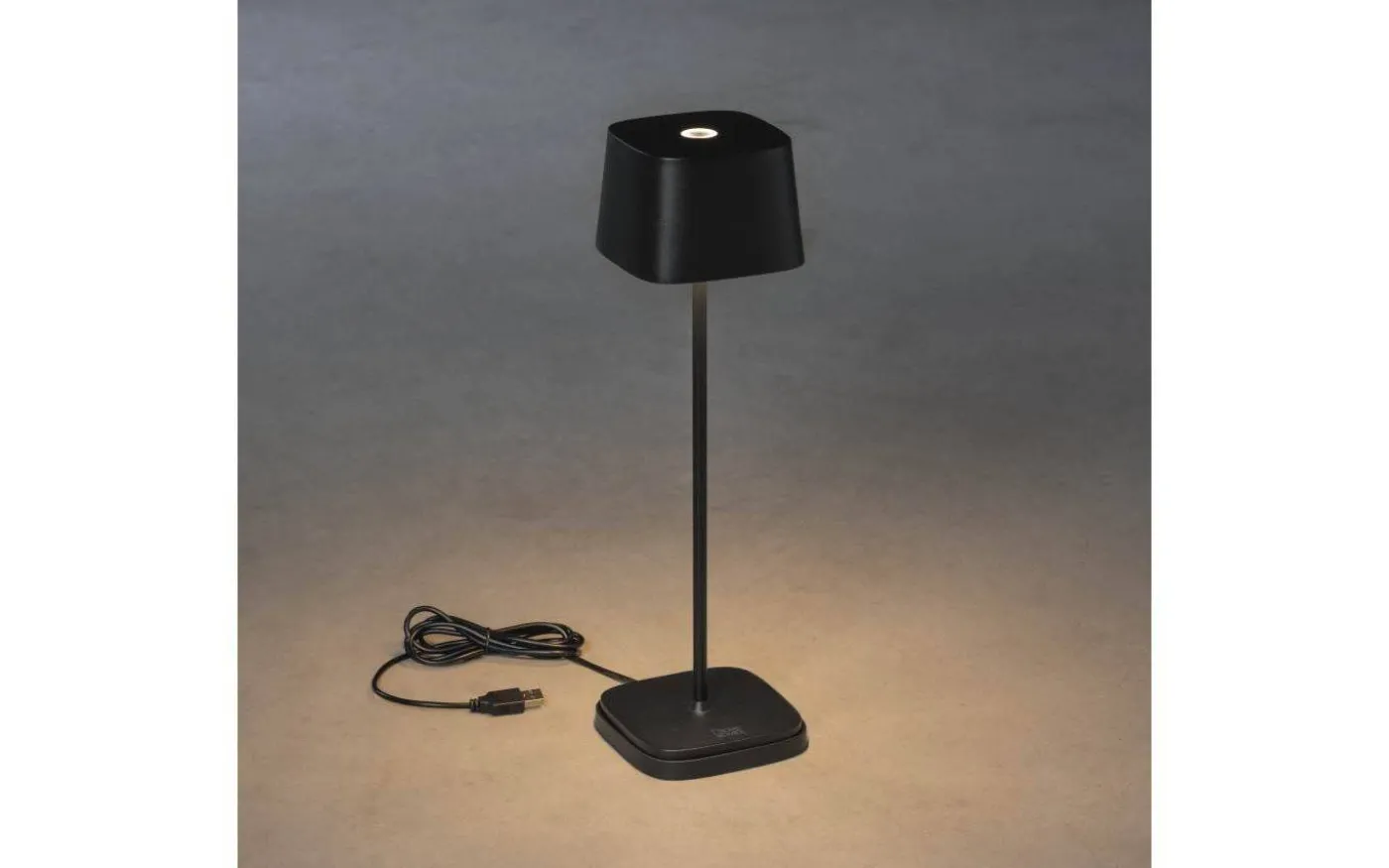 Capri Uppladdningsbar Bordslampa LED 36cm Svart IP54