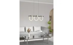 Avlånga Taklampor<Eglo Caranacoa Taklampa 78cm LED 3000K 3x9W Svart