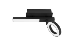 Eglo Cardillio 2 Takspotlight 23cm LED 3000K 3,2W + 2,2W Svart* Takspot Med 1 Lampa