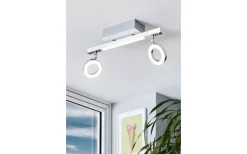 Eglo Cardillio Takspotlight 39cm LED 3000K 2x3,2W + 3,3W Krom* Avlånga Takspotlights|Takspot Med 2 Lampor