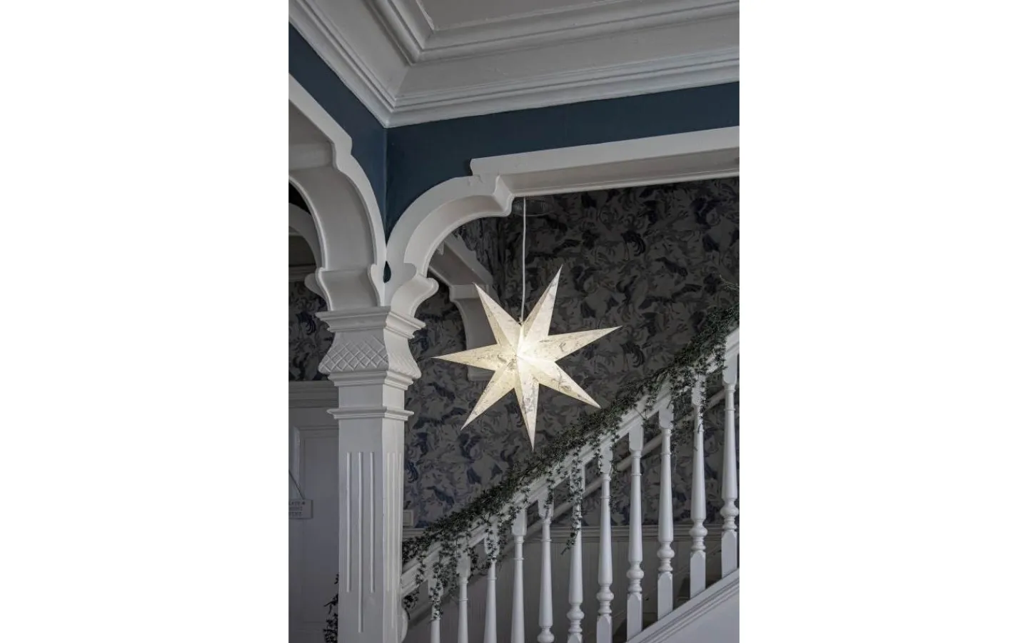 Star Trading Care Julstjärna 60cm Vit/Gröna Blad* Visa Alla Julstjärnor|Julstjärnor Utan Sladd