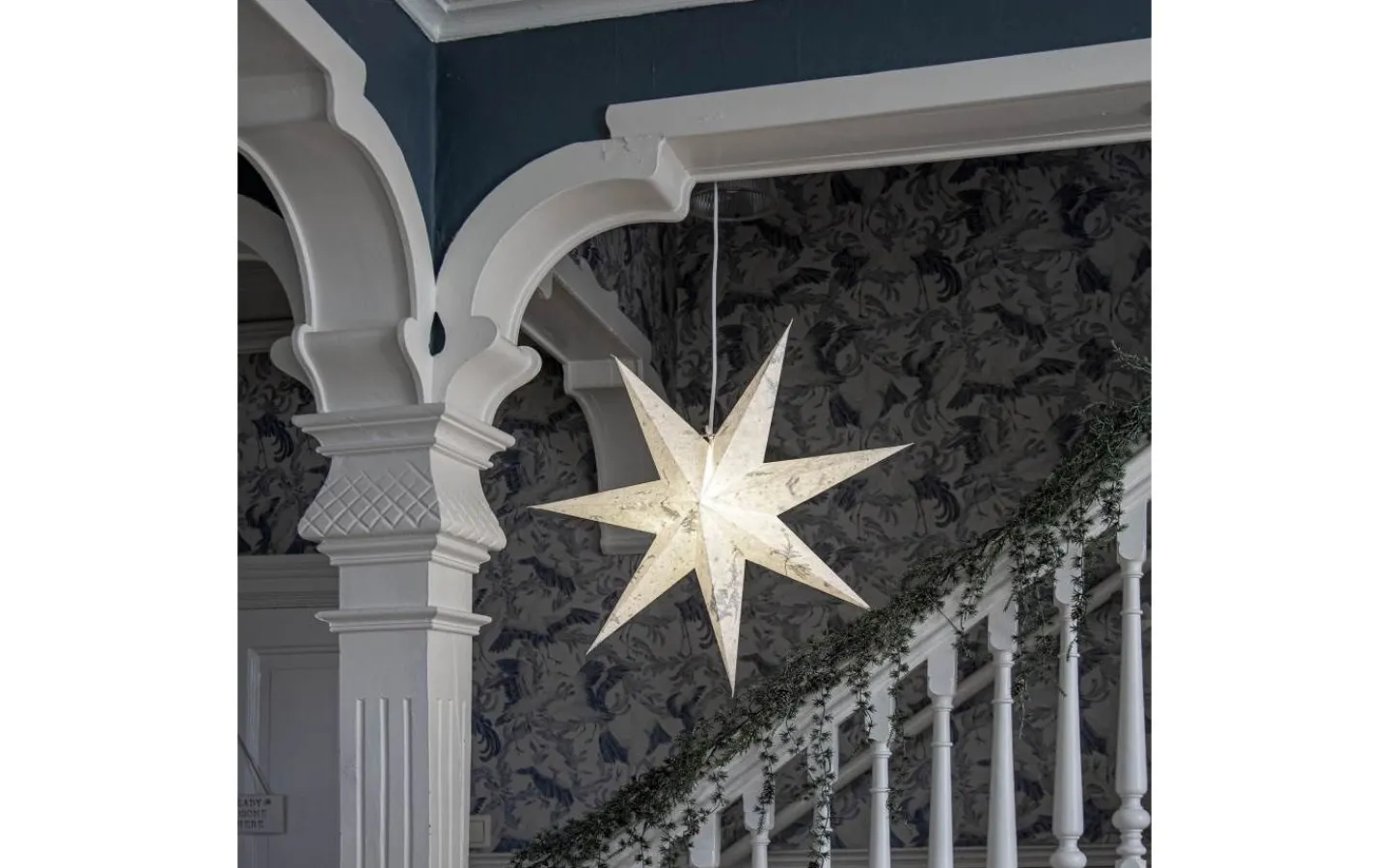 Star Trading Care Julstjärna 60cm Vit/Gröna Blad* Visa Alla Julstjärnor|Julstjärnor Utan Sladd