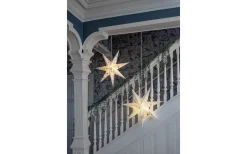 Star Trading Care Julstjärna 60cm Vit/Gröna Blad* Visa Alla Julstjärnor|Julstjärnor Utan Sladd