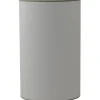 Hallbergs Carolin Cylinder Lampskärm Hög Ø25cm Vit, Sandfärgat Band* Cylinder Lampskärmar