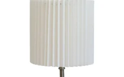 Hallbergs Carolin Plisserad Cylinder Lampskärm Ø25cm Vit* Plisserade Lampskärmar|Cylinder Lampskärmar