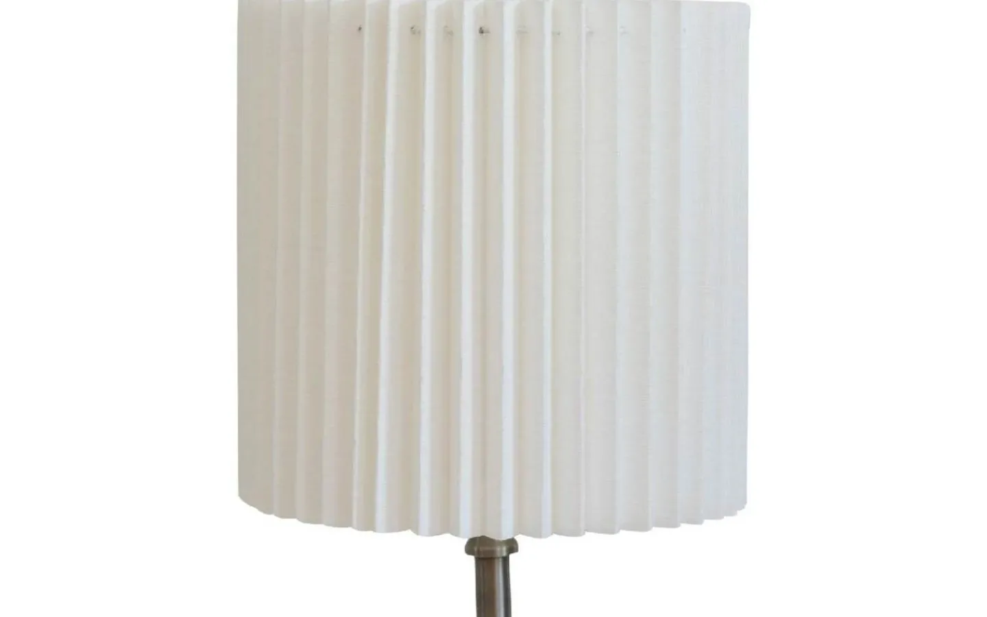 Hallbergs Carolin Plisserad Cylinder Lampskärm Ø25cm Vit* Plisserade Lampskärmar|Cylinder Lampskärmar