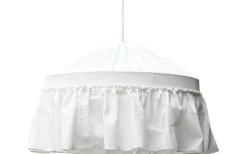 Hallbergs Carolin Takskärm Volang Ø40cm Vit Linne* Takskärmar