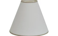 Toppringsskärmar<Hallbergs Carolin Toppringskärm Ø22cm Vit, Sandfärgat Band