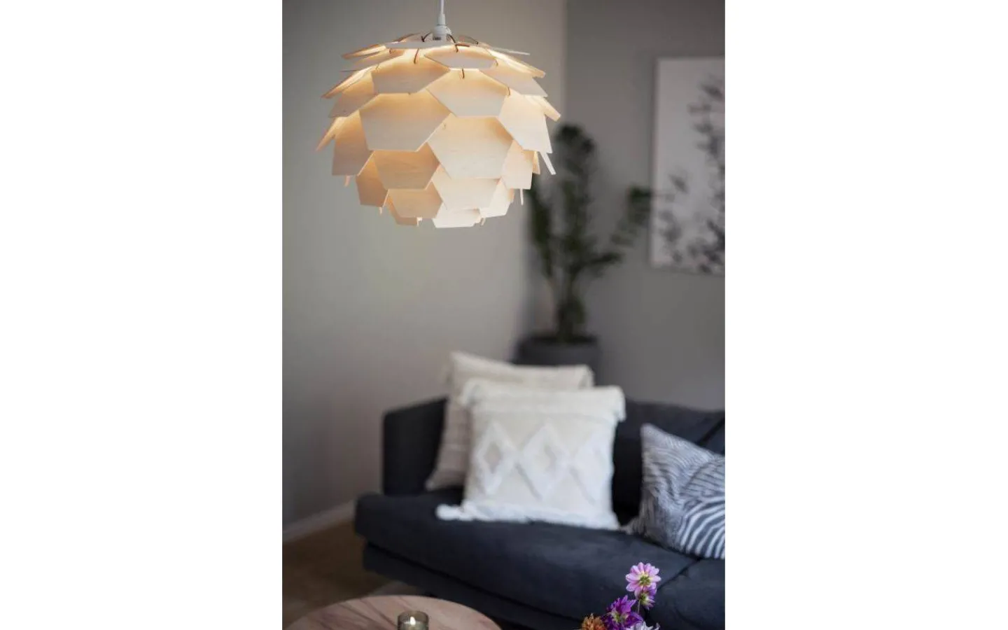 Vardagsrum<Aneta Carpatica Taklampa 41cm Natur