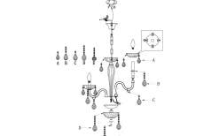 Eglo Carpento Kristallkrona 2-Arm 54cm Vit* Kristallkronor