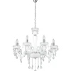 Carpento Kristallkrona 8-Arm 70cm Vit