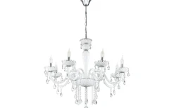 Carpento Kristallkrona 8-Arm 70cm Vit