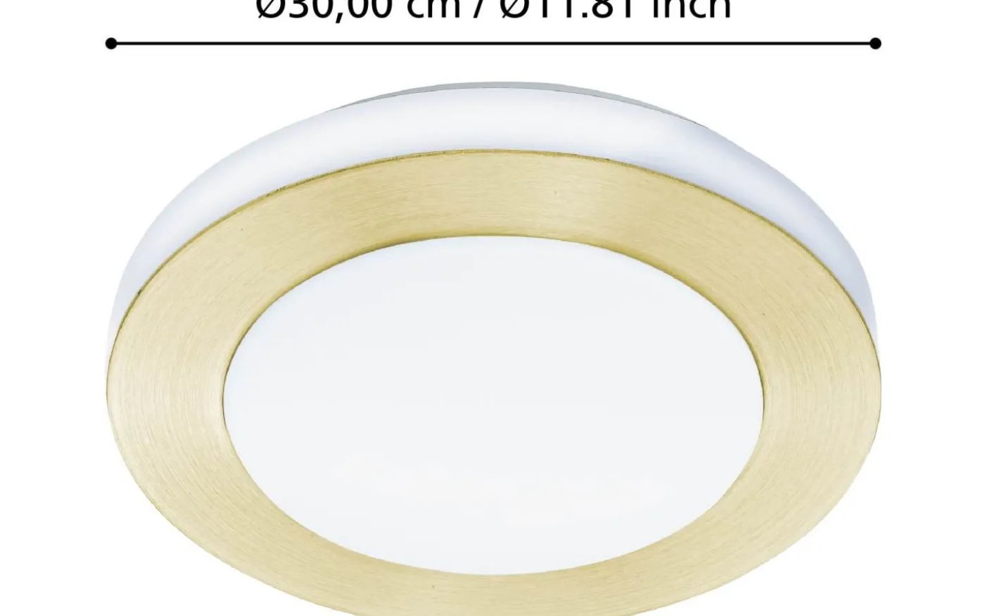 Carpi Plafond 30cm LED 3000K 11W Guld IP44