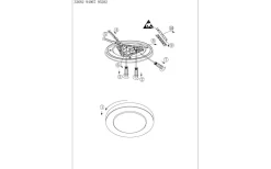 Eglo Carpi Plafond 30cm LED 3000K 11W Krom IP44* Badrumslampor Tak