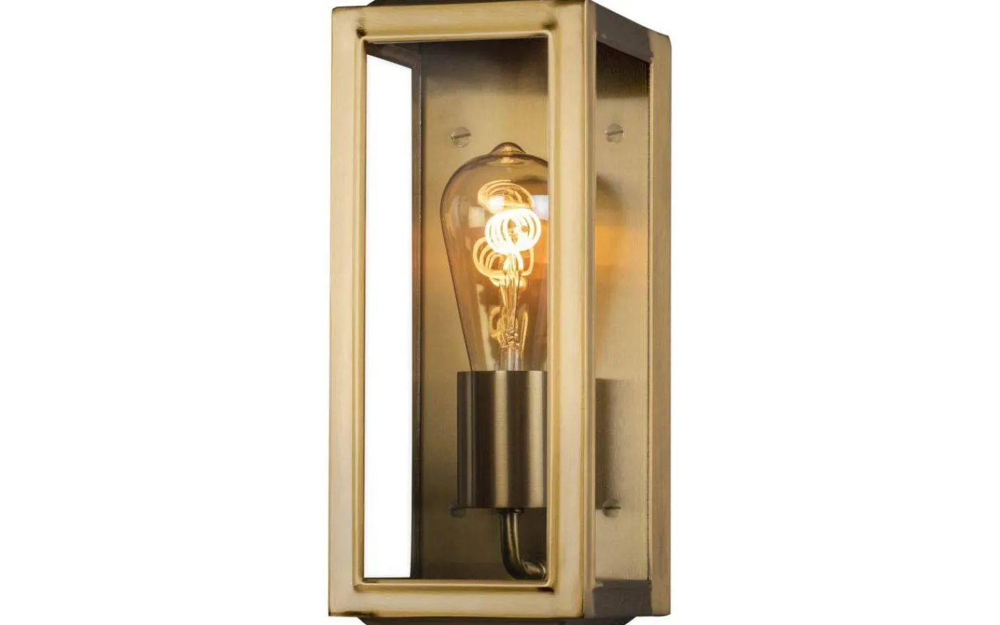 Kustnära Belysning|Vägglyktor<Konstsmide Carpi Vägglampa 30x12,5cm Mässing IP44