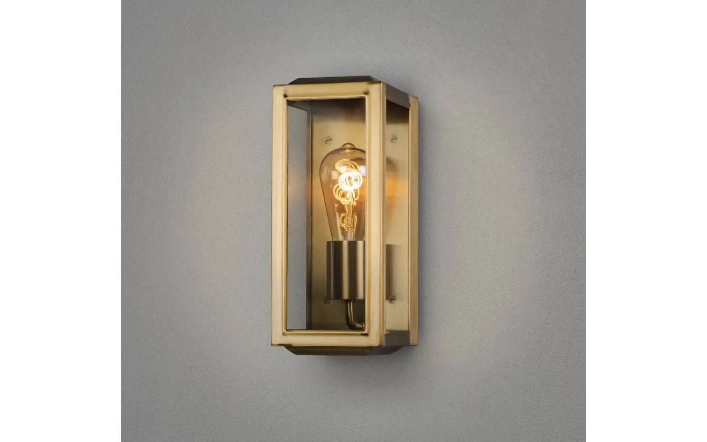 Kustnära Belysning|Vägglyktor<Konstsmide Carpi Vägglampa 30x12,5cm Mässing IP44