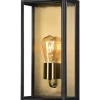 Konstsmide Carpi Vägglampa 40x20,5cm Svart/Mässing IP44* Kustnära Belysning|Vägglyktor