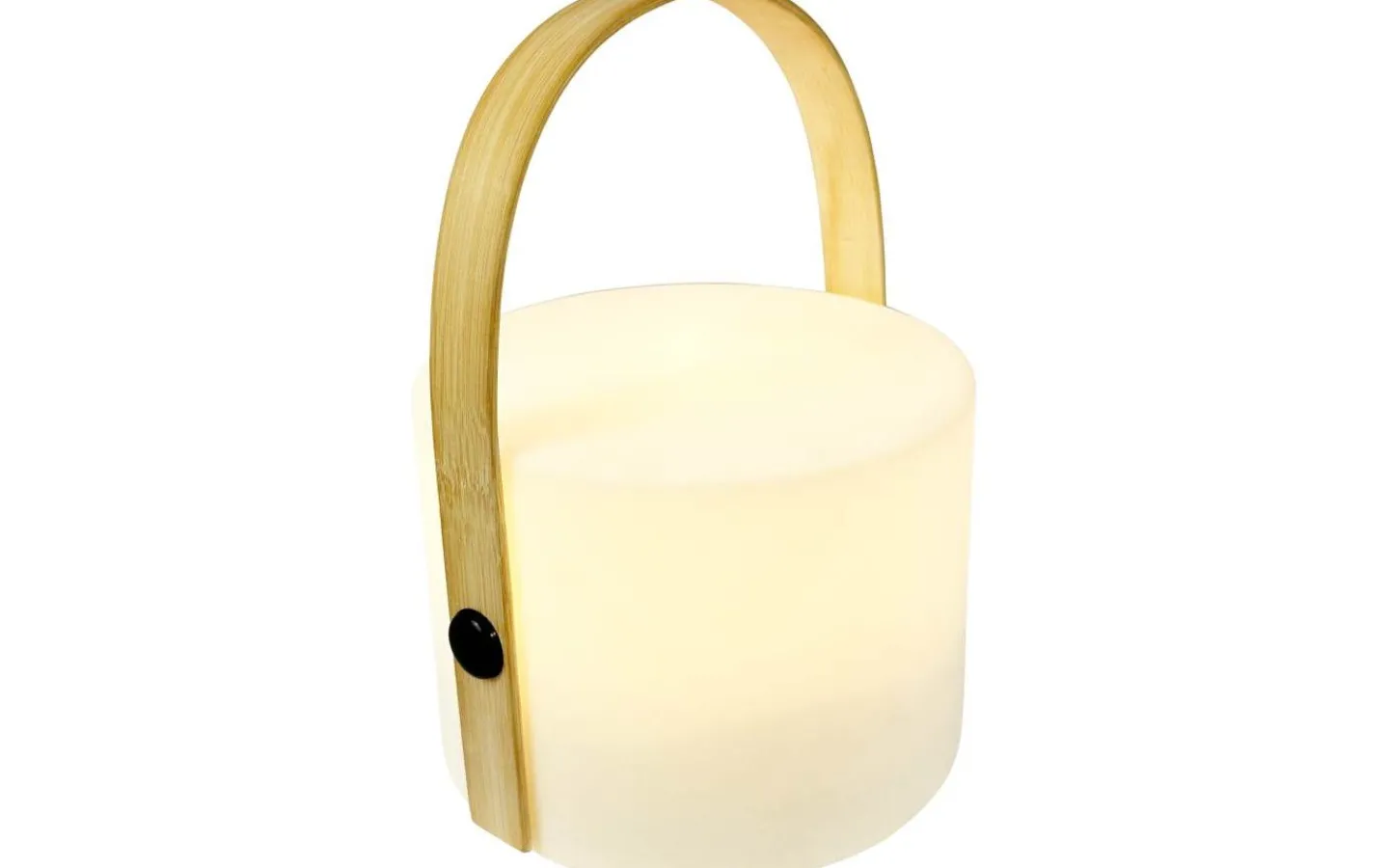 Dyberg Larsen Carry Laddbar/Solcells Lykta 20cm LED Vit/Natur IP44* Ljuslyktor|Uppladdningsbara Lampor Utomhus