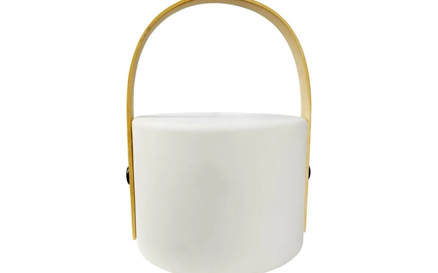 Dyberg Larsen Carry Laddbar/Solcells Lykta 20cm LED Vit/Natur IP44* Ljuslyktor|Uppladdningsbara Lampor Utomhus