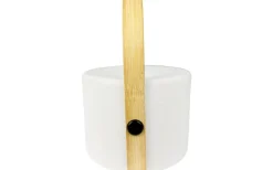 Dyberg Larsen Carry Laddbar/Solcells Lykta 20cm LED Vit/Natur IP44* Ljuslyktor|Uppladdningsbara Lampor Utomhus