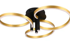 Trio Lighting Caruso Plafond LED matt svart/guld* Plafonder