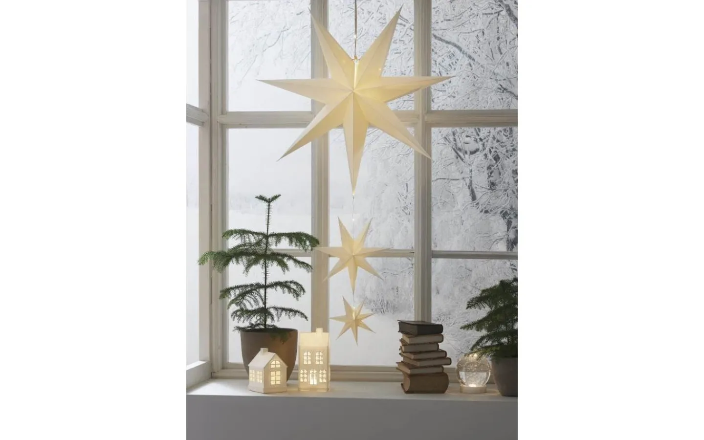 Batteri Julpynt Inomhus<Star Trading Cassie Batteridrivna Hängande Julstjärnor 130cm Vit