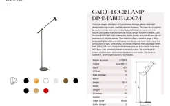 Vardagsrum|Golvläslampor<Belid Cato Golvlampa 134cm LED GU4 Dimbar Mattsvart/Mässing