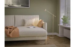 Golvläslampor|Vardagsrum<Belid Cato Golvlampa 134cm LED GU4 Dimbar Nougat/Mässing