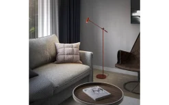 Vardagsrum|Golvläslampor<Belid Cato Golvlampa 134cm LED GU4 Dimbar Vinröd/Mattsvart