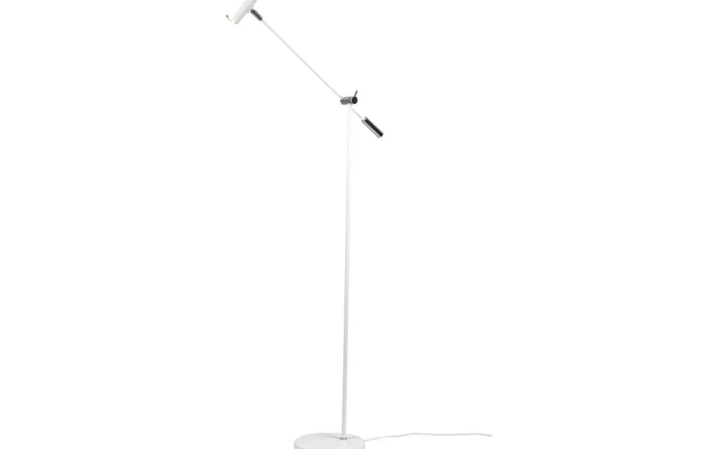 Vardagsrum|Golvläslampor<Belid Cato Golvlampa 134cm LED GU4 Dimbar Vit/Krom