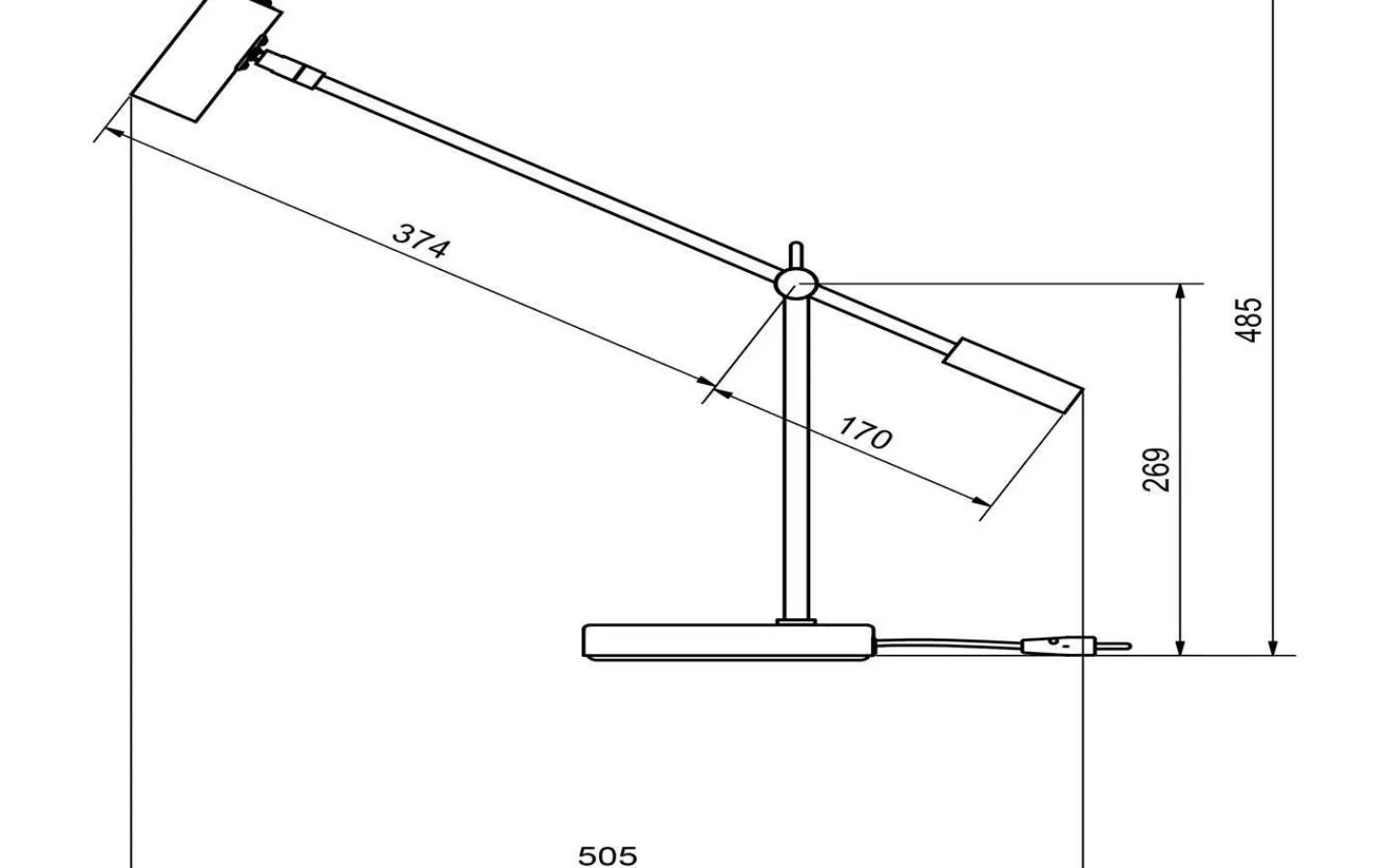 Skrivbordslampor<Belid Cato Skrivbordslampa 48cm Aluminium