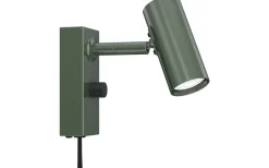 Sovrum|Läslampor<Belid Cato Vägglampa LED GU4 Skogsgrön/Mattsvart