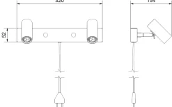 Sovrum|Läslampor<Belid Cato Vägglampa LED 2xGU4 Vit
