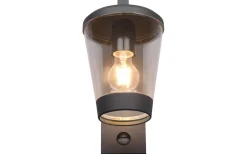 Trio Lighting Cavado Vägglampa E27 antracit rörelsesensor IP44* Vägglampor Utomhus