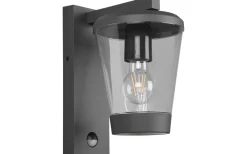 Trio Lighting Cavado Vägglampa E27 antracit rörelsesensor IP44* Vägglampor Utomhus