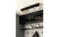 Eglo Cayuca Takspotlight 58cm GU10 LED 3000K 4x3W Svart* Avlånga Takspotlights|Takspot Med Minst 4 Lampor
