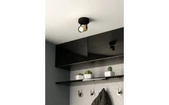 Takspot Med 1 Lampa<Eglo Cayuca Takspotlight 11cm GU10 LED 3000K 3W Svart