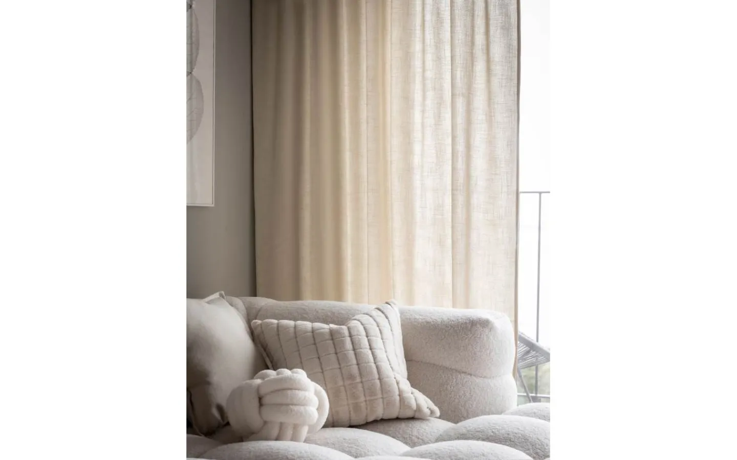 Enfärgade Gardiner<Svanefors Cecil Gardin 2-pack Lin 145x260cm