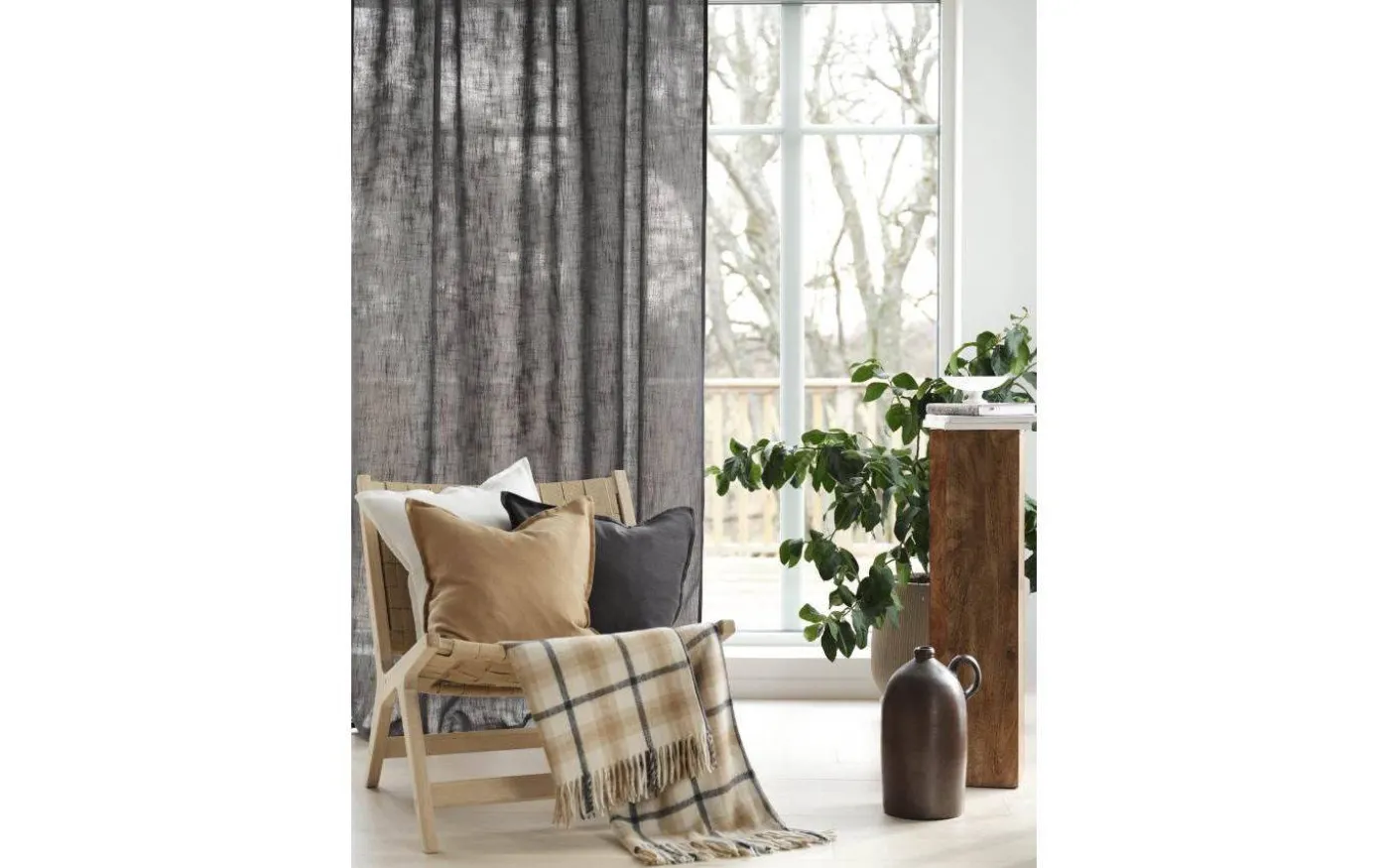 Cecil Polyestertyg Metervara 145cm Asfalt