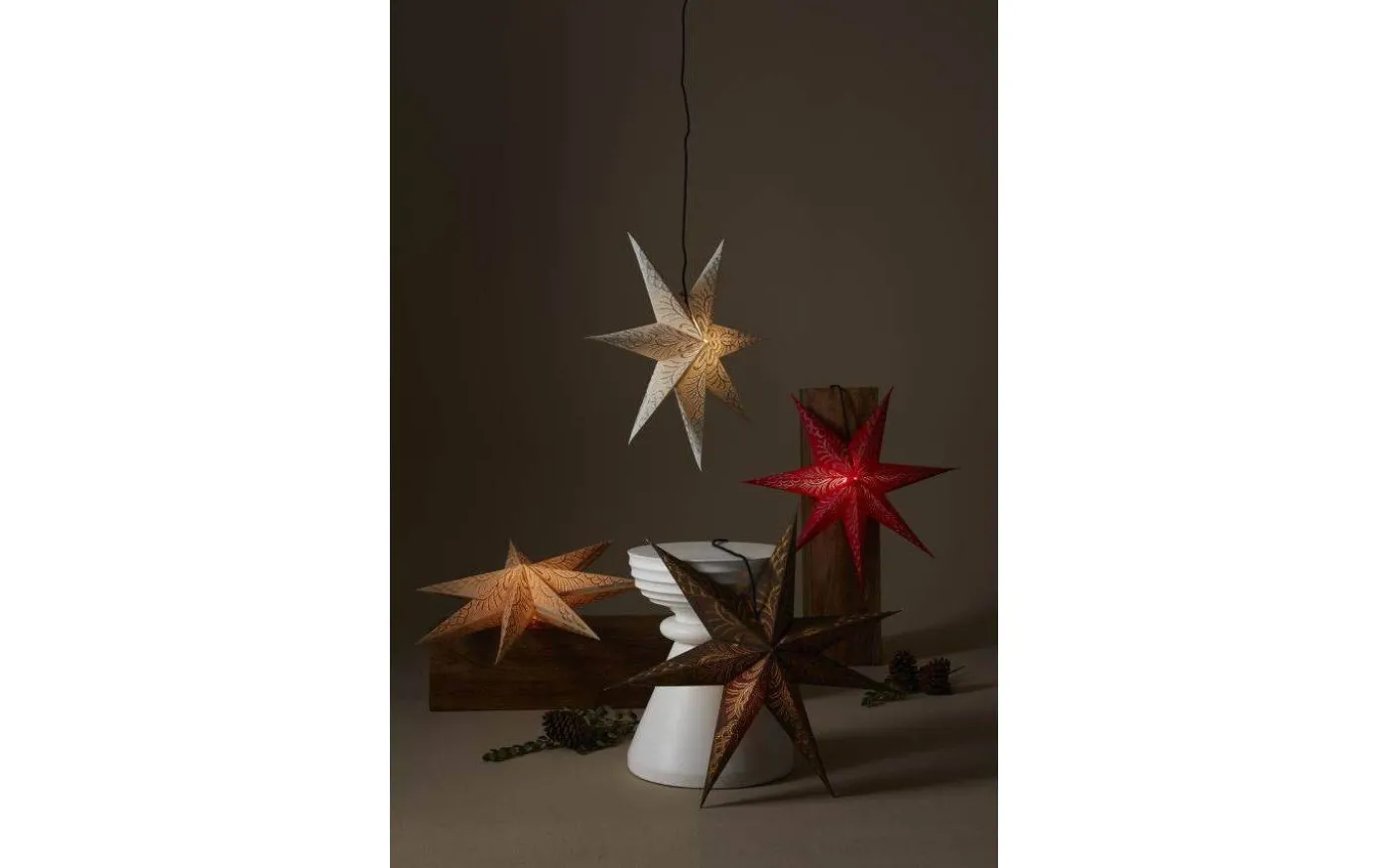 Celeste Julstjärna 60cm Silver grey