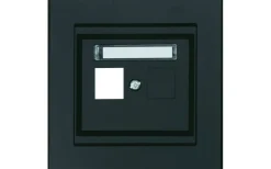 Datanätmaterial<Malmbergs Centrumplatta Keystone, Rak, 1-vägs, Svart