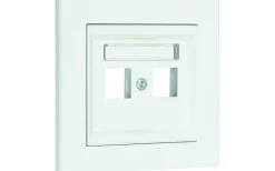 Malmbergs Centrumplatta Keystone, Rak, 2-vägs, Signalvit* Datanätmaterial