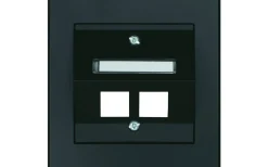 Malmbergs Centrumplatta Keystone, Vinklad, 2-vägs, Svart* Datanätmaterial