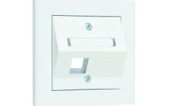 Malmbergs Centrumplatta Keystone, Vinklad, 1-vägs, Signalvit* Datanätmaterial