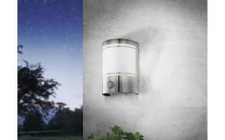 Vägglampor Utomhus<Eglo Cerno Fasadlampa Rörelse Rostfritt Stål IP44