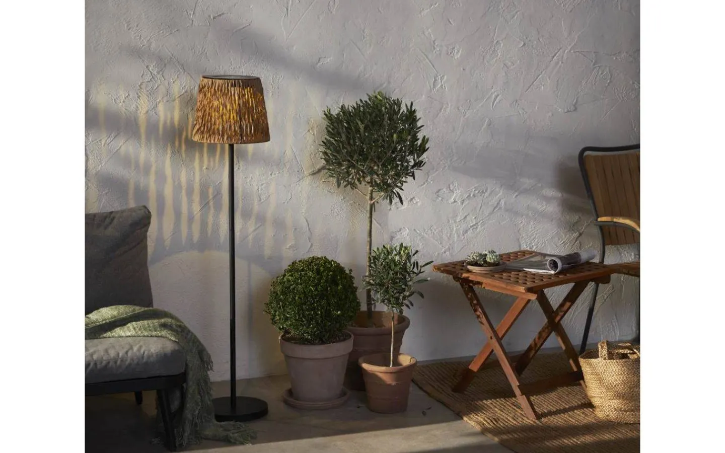 Star Trading Cesta Solcellsdriven Golvlampa 127cm Brun* Golvlampor Utomhus|Visa Alla Solcellslampor