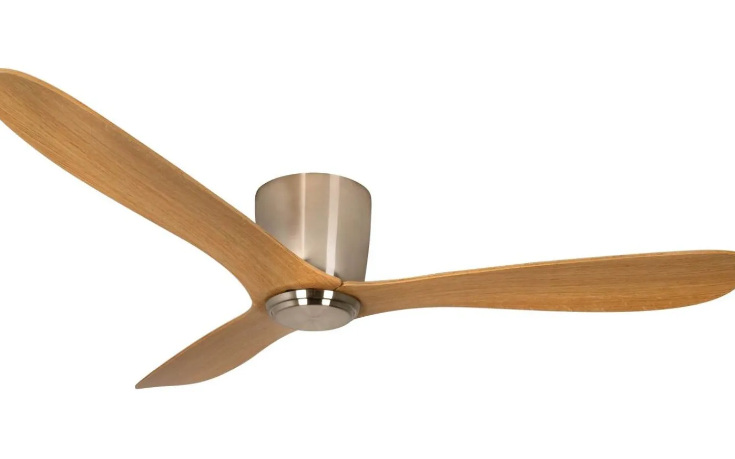 Takfläktar|Vardagsrum<Texa Design Cetus II 132cm Takfläkt Nickelfärgad Motor, Ek Blad