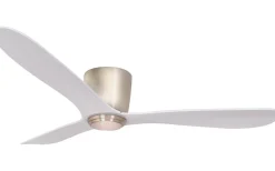 Takfläktar|Sovrum<Texa Design Cetus II 132cm Takfläkt Nickelfärgad Motor, Vita Blad