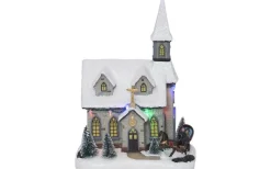 Star Trading Chapel Kyrka Multifärgad* Julbyar Och Figurer|Batteri Julpynt Inomhus